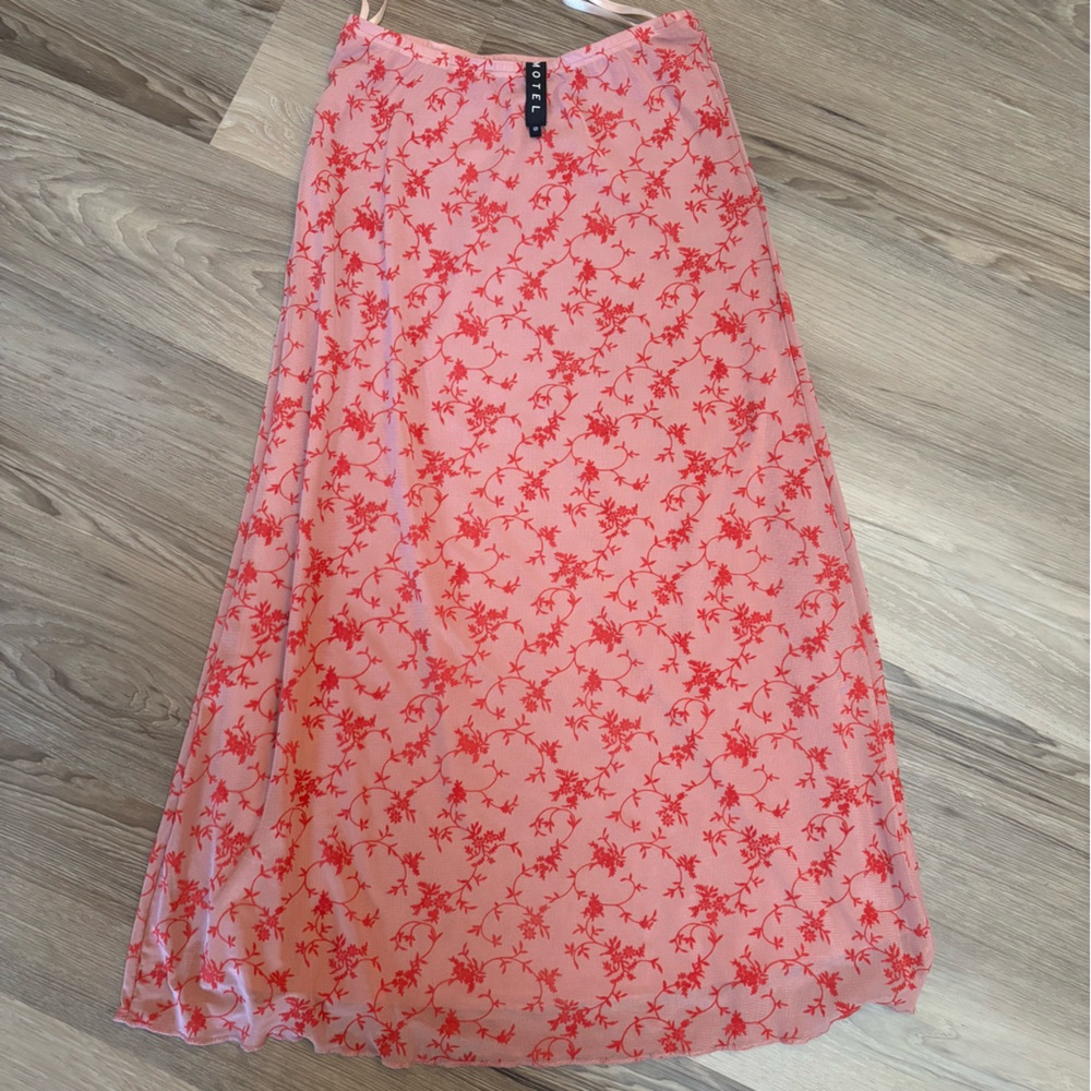 Motel Floral Midi Skirt